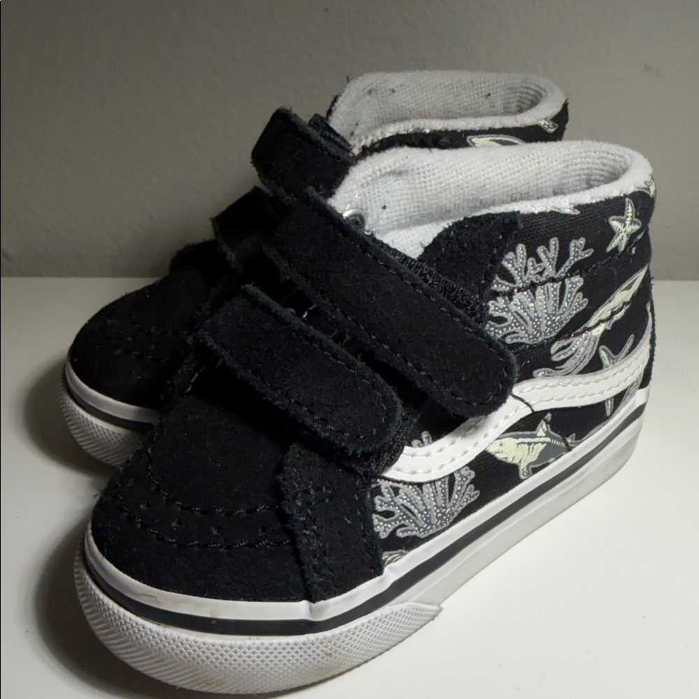 Vans Black and White High-Top Baby Shoes
